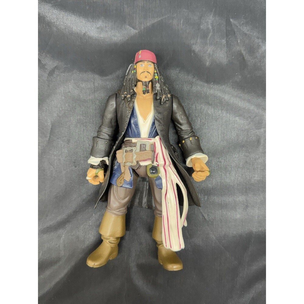 Disney Pirates of the Caribbean Jack Sparrow Action Figure 7” Poseable Zizzle